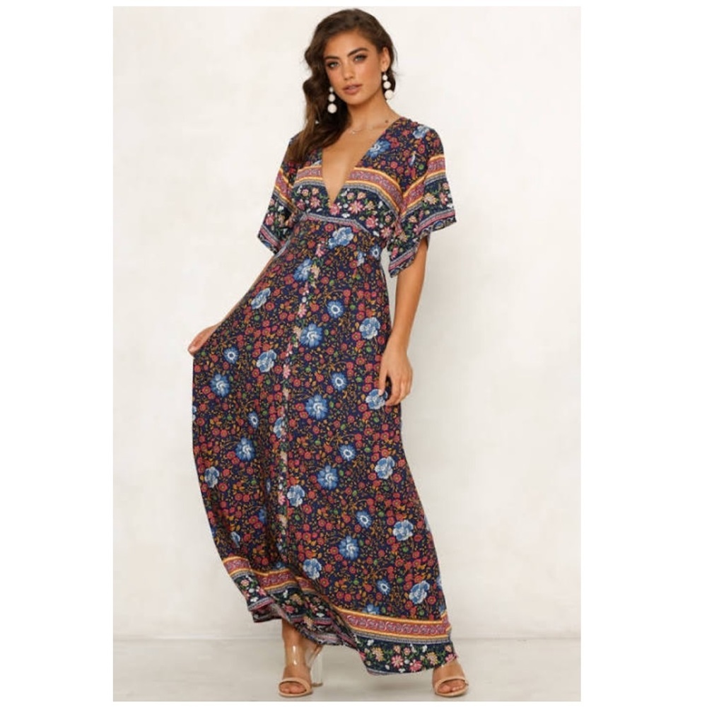 NWOT Montalvo maxi dress navy